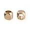 Brass Beads, Long-Lasting Plated, Cube, Real 24K Gold Plated, 2.5x2.5x2.5mm, Hole: 1.6mm