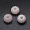 Natural Rose Quartz Beads, Large Hole Beads, Pumpkin, 24.5x16~17mm, Hole: 7mm