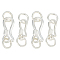 4Pcs 2 Styles 925 Sterling Silver S-Shaped Hook Clasps, with Jump Ring, for Jewelry Making Accessories, with 925 Stamp, Silver, 16.5~20mm, 2pcs/style