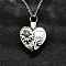 304 Stainless Steel Heart Sunflower Cinerary Casket Pendant Necklaces, Urn Ashes Necklaces for Pet, Stainless Steel Color, 21.57 inch(54.8cm)