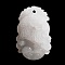 Natural White Jade Carved Pendants, Twelve Chinese Zodiac Signs Charms, Tiger, 35~37.5x22.5~24.5x8~12mm, Hole: 1.6~1.8mm