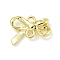 Alloy Connector Charms, Golden, Bowknot, 11x15.5x3mm, Hole: 1.7mm