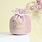 Velvet Drawstring Pouches, Candy Gift Bags Christmas Party Wedding Favors Bags, Pink, 15x13cm
