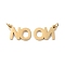 Ion Plating(IP) 304 Stainless Steel Charms, Laser Cut, with Jump Ring, Word No Charm, Real 14K Gold Plated, 5.5x9x1mm, Hole: 2mm