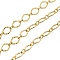 Brass Oval Link Chains, Rack Plating, Cadmium Free & Lead Free, Long-Lasting Plated, Unwelded, with Spool, Real 18K Gold Plated, 2.5~5x2~4x0.5mm