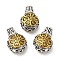Rack Plating Tibetan Style Alloy 3 Hole Guru Beads, T-Drilled Beads, Teardrop, Cadmium Free & Lead Free, Antique Silver & Antique Golden, 17x11.5x8.5mm, Hole: 1.6mm and 2mm
