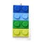 Resin Pendants, with Platinum Iron Loop, Toy Bricks, Colorful, 36x15.5x8mm, Hole: 2.6mm