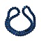 Electroplated Natural Lava Rock Beads Strands, Heart, Blue Plated, 6x6.5x2.5mm, Hole: 1mm, about 74pcs/strand, 15.75''~16.14''(40~41cm)