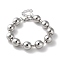 Rack Plating Brass Ball Chain Bracelets, Lead Free & Cadmium Free, Platinum, 6-5/8 inch(16.8cm)