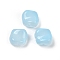 Transparent Glass Beads, Nuggets, Baking Paint, Light Blue, 10.5x12x8mm, Hole: 1mm