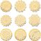 OLYCRAFT 9Pcs Copper Orgonite Sticker Mandela Flower Sticker Decorate Stickers Self Adhesive Golden Stickers for Scrapbooks DIY Resin Crafts Phone & Water Bottle Decoration - 1.6x1.6 Inch
