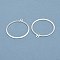 Brass Pendants, Long-Lasting Plated, Flat Round, 925 Sterling Silver Plated, 28x25x1mm, Hole: 1.4mm