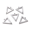 Non-Tarnish 304 Stainless Steel Link Connectors, Triangle, Stainless Steel Color, 18x15.5x1.5mm, Hole: 1.2mm