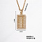 Chic Abacus Brass Pendant Necklace Vintage Fashion Accessory Classic Elegant Style, Golden, 15.75 inch(400mm)