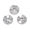 304 Stainless Steel Charms, Flat Round Charm, Stainless Steel Color, 7x1mm, Hole: 1.8mm