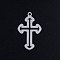 Tarnish Resistant 201 Stainless Steel Pendants, Cross, Stainless Steel Color, 24.5x15x1mm, Hole: 1.5mm