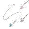 Alloy with Plastic Chain Extende End Chains, Angle, Mixed Color, 346mm