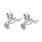 Alloy Pendants, Cadmium Free & Lead Free, Bird, Platinum, 38x40x3mm, Hole: 4mm