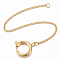 304 Stainless Steel Curb Chain Bracelets, with Spring Ring Clasp, Golden, 170x2x1mm