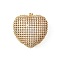 Brass Micro Pave Clear Cubic Zirconia Pendants, Heart, Lead Free & Cadmium Free, Long-Lasting Plated, Rack Plating, Real 18K Gold Plated, 34x35x17mm, Hole: 5.5x3.5mm