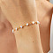 Elegant Natural Freshwater Pearl Beaded Link Bracelets for Women, Oval, White, Inner Diameter: 7-1/8 inch(18cm)