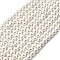 Electroplated Shell Pearl Beads Strands, Round, White, 6~6.5mm, Hole: 1.2mm, about 66pcs/strand, 15.94''(40.5cm)