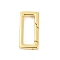 Brass Spring Ring Clasps, Cadmium Free & Nickel Free & Lead Free, Rectangle, Real 18K Gold Plated, 18x9.5x3mm