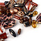 Acrylic Beads, Mixed Shapes, Saddle Brown, 5.5~28x6~20x3~11mm, Hole: 1~5mm