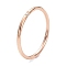 Ion Plating(IP) 304 Stainless Steel Finger Rings, Crystal Rhinestone Solitaire Ring, Rose Gold, US Size 6~9(16.5~18.9mm)