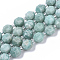 Natural Amazonite Beads Strands, Round, Faceted, 7.5x8mm, Hole: 1.2mm, about 18~20pcs/strand, 7.48 inch(19cm)