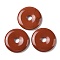 Natural Red Jasper Pendants, Donut/Pi Disc Charms, 39x6mm, Hole: 6mm