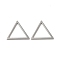 Non-Tarnish 304 Stainless Steel Linking Rings, Triangle, Stainless Steel Color, 23.5x27x1.5mm, Inner Diameter: 18.5x21mm