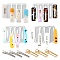 3Pcs 3 Style Rectangle & Triangle & Teardrop Silicone Hair Clip Molds, with 20Pcs Iron Alligator Hair Clip Findings, for DIY Hair Accessories Making, White, Molds: 98~100x74~84x4.5mm, Inner Diameter: 65~70x20~21mm, 1Pc/style