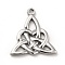 Non-Tarnish 201 Stainless Steel Pendants, Trinity Knot Charms, Stainless Steel Color, 27.5x25.5x3mm, Hole: 3mm