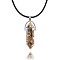 Dyed Natural Shell Pendant Necklaces, Bullet, Dark Goldenrod, No Size