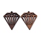 Walnut Wood Laser Cut Pendants, Hollow Charms, Undyed, Diamond, 37.5x30x2.2mm, Hole: 1.6mm