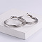 6 Pairs Stainless Steel Triple Hoop Earrings, Stainless Steel Color