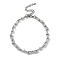 Anti-Tarnish 304 Stainless Steel 8 Shaped Link Chain Anklets, Stainless Steel Color, 8-3/8 inch(21.3cm)