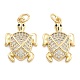 Подвески из латуни с прозрачным фианитом KK-U009-12M-G-1