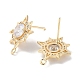 Латунные серьги-гвоздики из циркония KK-E107-09G-2