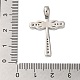 Подвески из латуни и прозрачного циркония с покрытием стойки KK-S372-23P-3