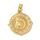 Подвеска из латуни с микропаве из кубического циркония KK-U027-15G-1