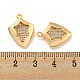 Латунные микропаве прозрачные подвески с фианитом KK-U006-07G-04-3
