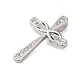 Подвески из латуни и прозрачного циркония с покрытием стойки KK-S372-23P-2