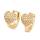 Серьги из латуни с фианитом EJEW-S219-09G-02-1