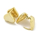 Серьги-кольца из латуни в форме сердца EJEW-L211-011L-G-2