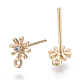 Серьги-гвоздики из латуни с микрокубическим цирконием KK-N231-01B-NF-1