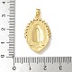 Латунные микропаве прозрачные подвески с фианитом KK-U046-05G-01-3