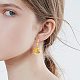 Серьга-кольцо из латуни с морской тематикой EJEW-SZ0001-21G-6