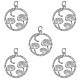 5 шт. Латунные подвески с микропаве ZIRC-SZ0003-33B-1